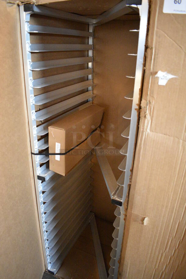 BRAND NEW IN BOX! Metal Commercial Pan Rack. Comes w/ Commercial Casters! 20.5x26x63 - Image 3 of 5