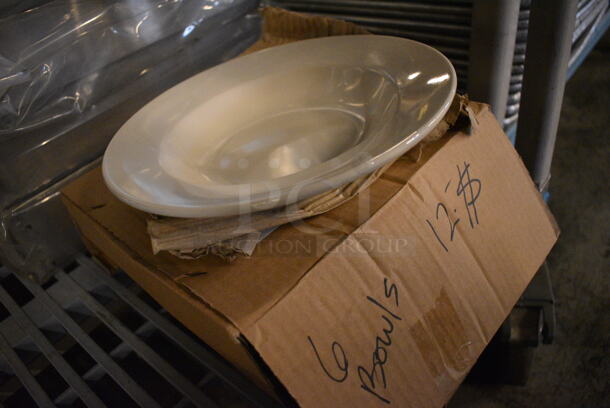6 BRAND NEW IN BOX! White Ceramic Pasta Plates. 9x9x2. 6 Times Your Bid! - Image 2 of 2