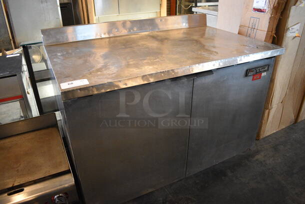 GREAT! True Model TWT-48 Stainless Steel Commercial 2 Door Work Top Cooler on Commercial Casters. 115 Volts, 1 Phase. 48.5x30x39. Tested and Working! - Image 2 of 8