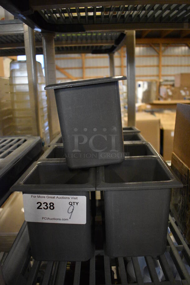 9 Gray Poly Bins. 5.5x5.5x6. 9 Times Your Bid! - Image 2 of 2