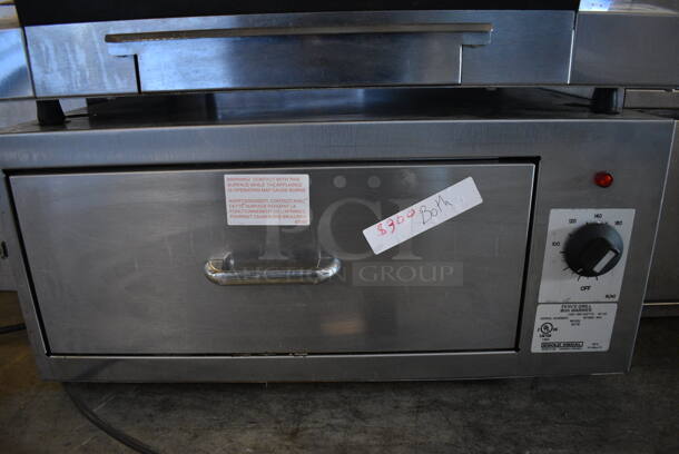WOW! Gold Medal Model 8160/8170 Stainless Steel Commercial Countertop Electric Powered Fence Grill and Bun Warmer Combo Unit. 120 Volts, 1 Phase. 23x28x19. Tested and Working! - Image 2 of 10