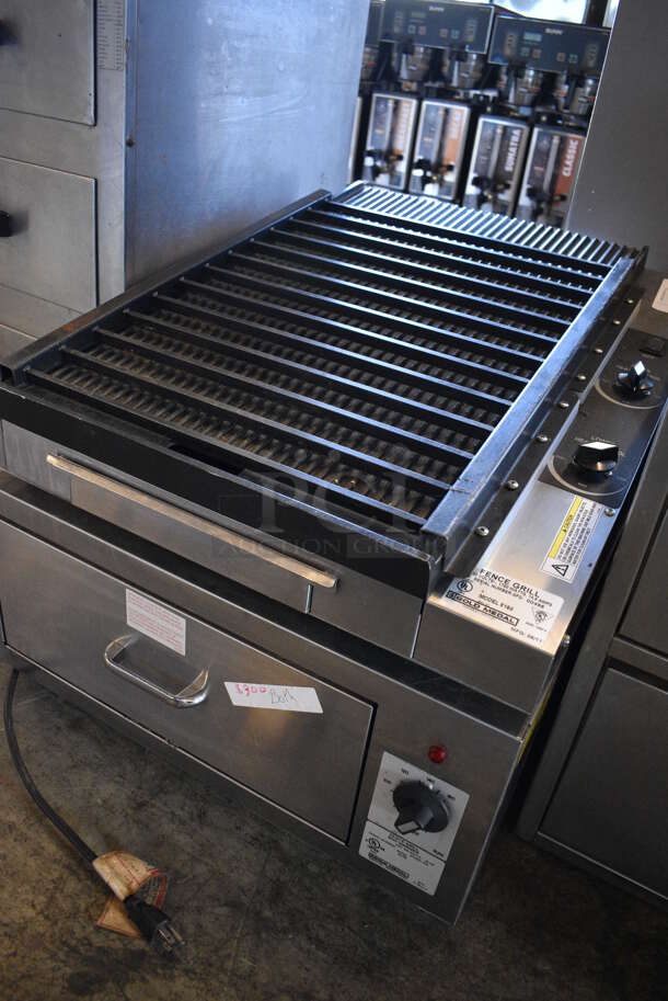 WOW! Gold Medal Model 8160/8170 Stainless Steel Commercial Countertop Electric Powered Fence Grill and Bun Warmer Combo Unit. 120 Volts, 1 Phase. 23x28x19. Tested and Working! - Image 6 of 10