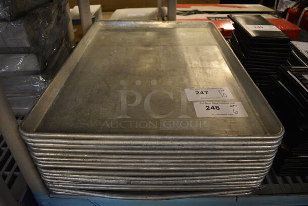 10 Metal Full Size Baking Pans. 18x26x1. 10 Times Your Bid!