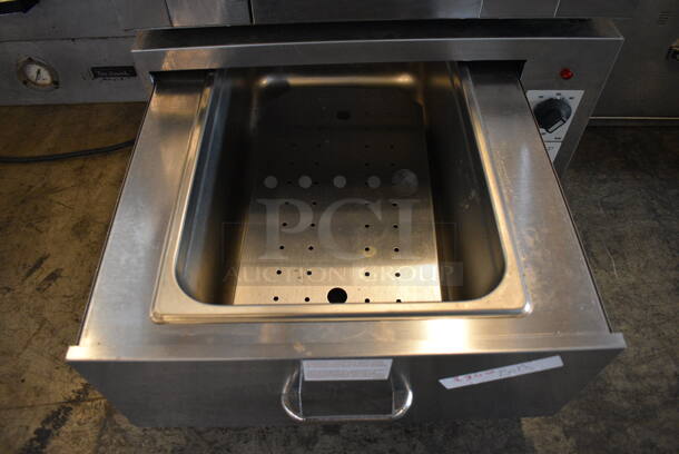 WOW! Gold Medal Model 8160/8170 Stainless Steel Commercial Countertop Electric Powered Fence Grill and Bun Warmer Combo Unit. 120 Volts, 1 Phase. 23x28x19. Tested and Working! - Image 9 of 10