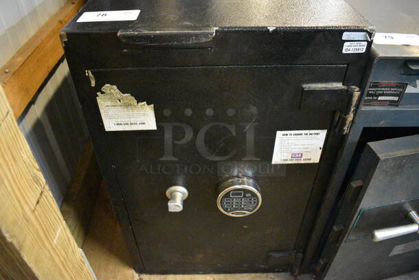 Corporate Safe Specialists Black Metal Single Compartment Safe. Does Not Come w/ Combination. 20x20x30.5