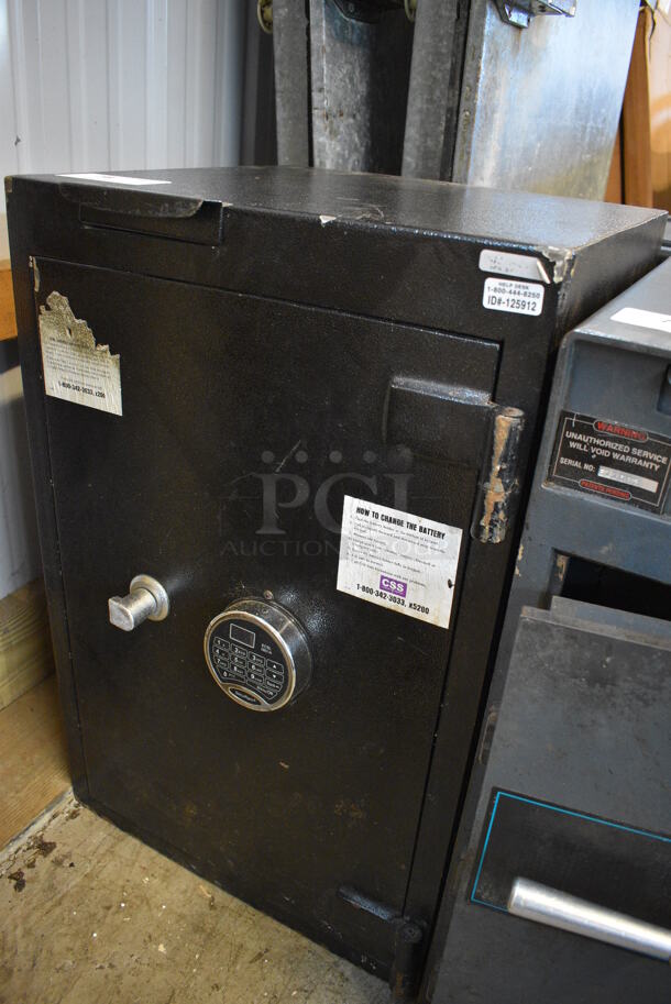 Corporate Safe Specialists Black Metal Single Compartment Safe. Does Not Come w/ Combination. 20x20x30.5 - Image 2 of 5