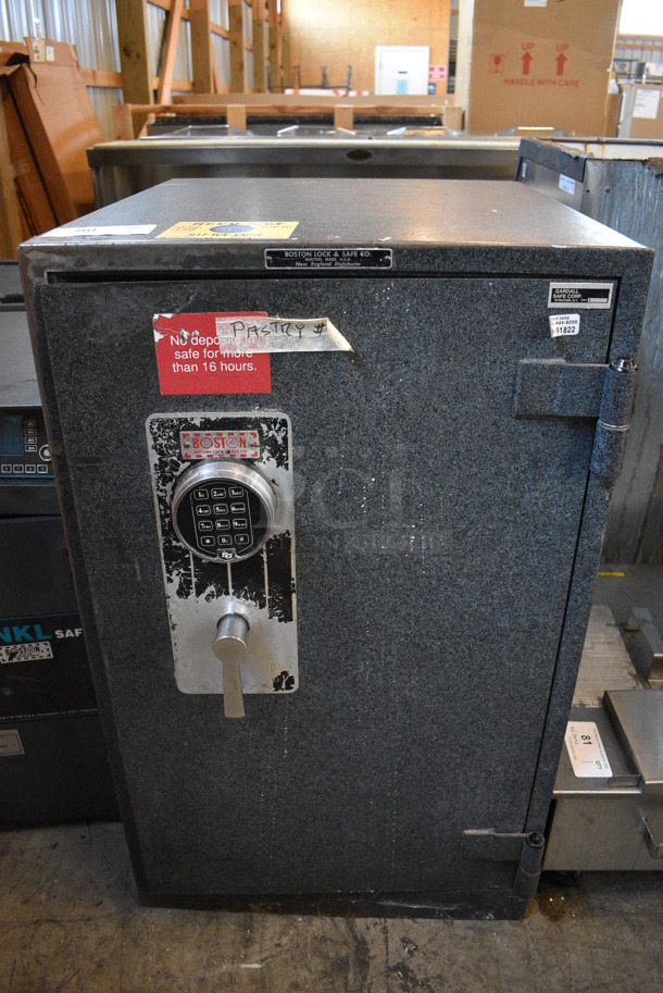 Boston Gardall Metal Gray Single Compartment Safe. Does Not Come w/ Combination. 22.5x25x37 - Image 1 of 11