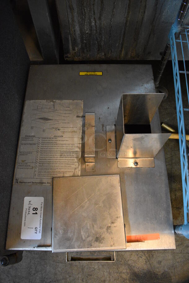 Stainless Steel Commercial Grease Oil Filtration System w/ Hose on Commercial Casters. 16.5x23x16 - Image 3 of 6