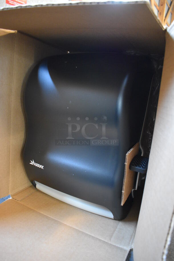 3 BRAND NEW IN BOX! Array Gray Poly Wall Mount Paper Towel Dispensers. 12.5x9x15. 3 Times Your Bid! - Image 3 of 4