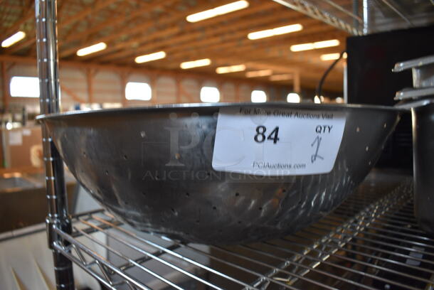 3 Metal Items; Colander and 2 Bowl. 16x16x6, 13.5x13.5x4. 3 Times Your Bid! - Image 2 of 4
