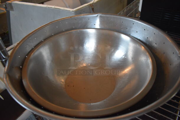 3 Metal Items; Colander and 2 Bowl. 16x16x6, 13.5x13.5x4. 3 Times Your Bid! - Image 3 of 4