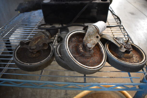4 Metal Commercial Casters. 2.5x5x8. 4 Times Your Bid! - Image 2 of 2
