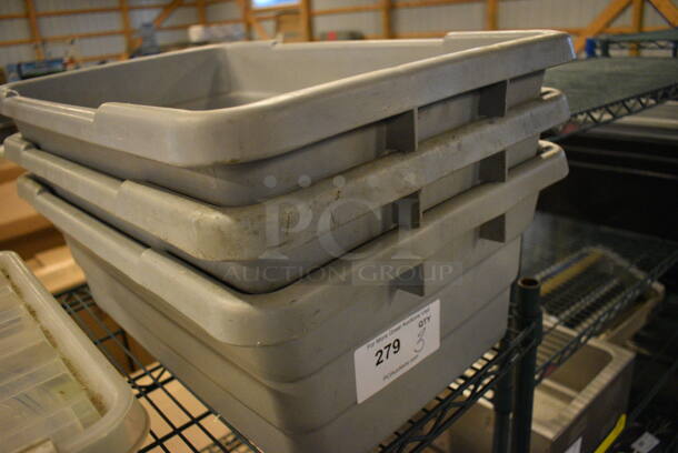 3 Gray Poly Bins. 24x16x8. 3 Times Your Bid! - Image 2 of 2
