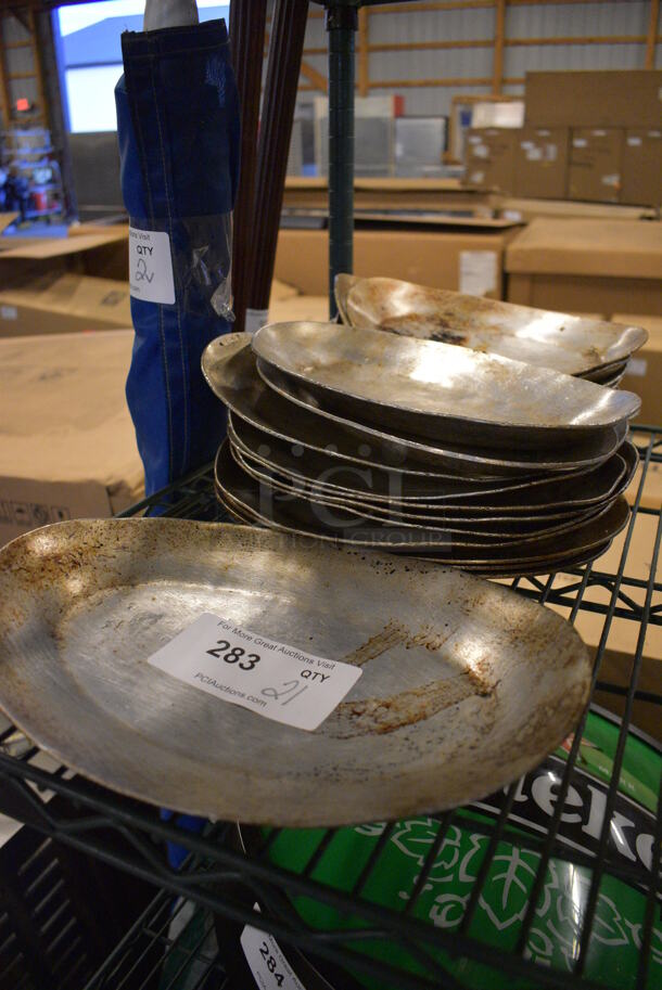 21 Metal Oval Plates. 12x8.5x1.5. 21 Times Your Bid! - Image 2 of 2