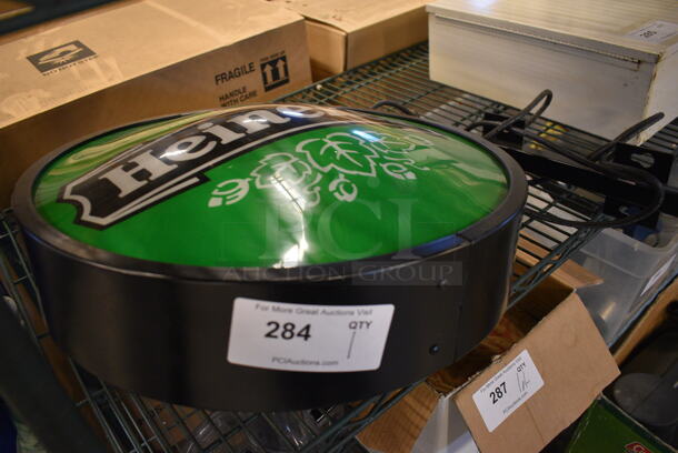Heineken Green and Black Sign. 24x7x21 - Image 2 of 3