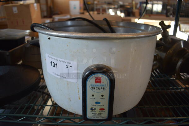 Ricemaster Model 56822 Metal Countertop Rice Cooker. 120 Volts, 1 Phase. 17.5x15x10. Tested and Working!