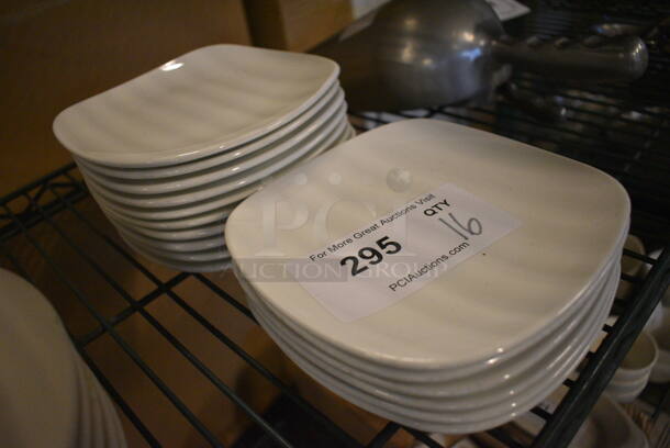 16 White Ceramic Plates. 6.5x6.5x1. 16 Times Your Bid! - Image 2 of 2