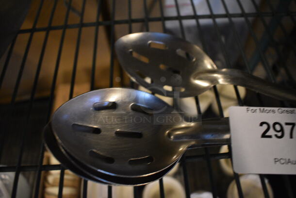 4 Metal Straining Serving Spoons. Includes 15". 4 Times Your Bid! - Image 2 of 2