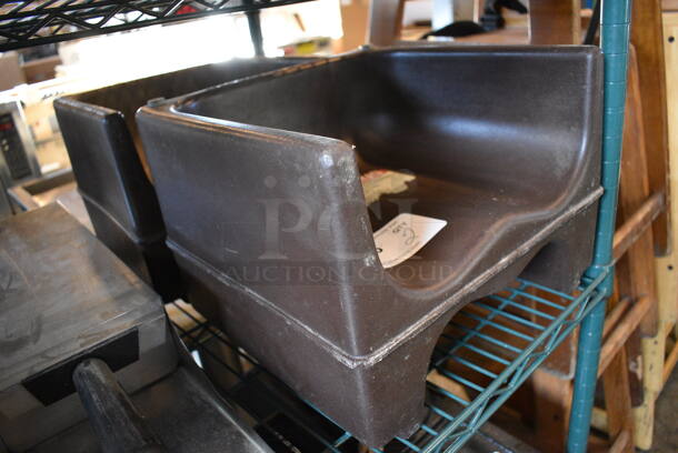 2 Brown Poly Booster Seats. 13x12x9. 2 Times Your Bid! - Image 2 of 3