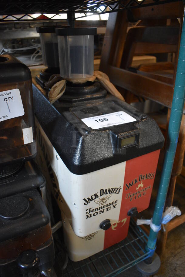 Jack Daniels Metal Commercial Countertop 2 Flavor Shot Dispenser. 9x19x25. Tested and Powers On! - Image 2 of 5
