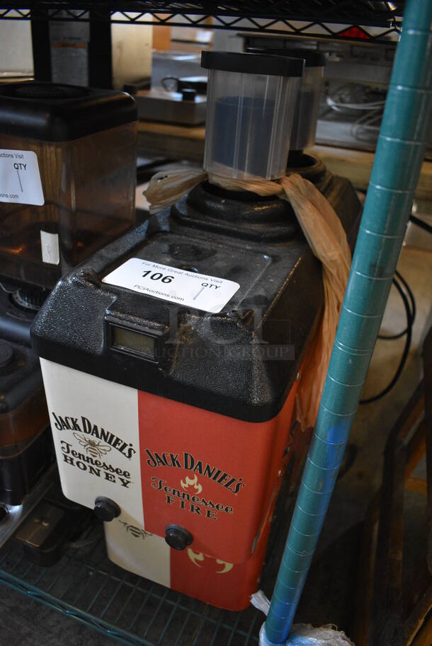 Jack Daniels Metal Commercial Countertop 2 Flavor Shot Dispenser. 9x19x25. Tested and Powers On! - Image 3 of 5