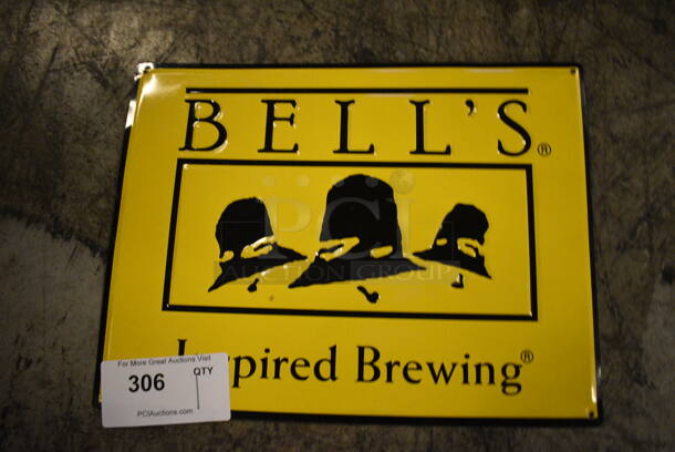 Metal Bell's Inspired Brewing Sign. 15.5x12