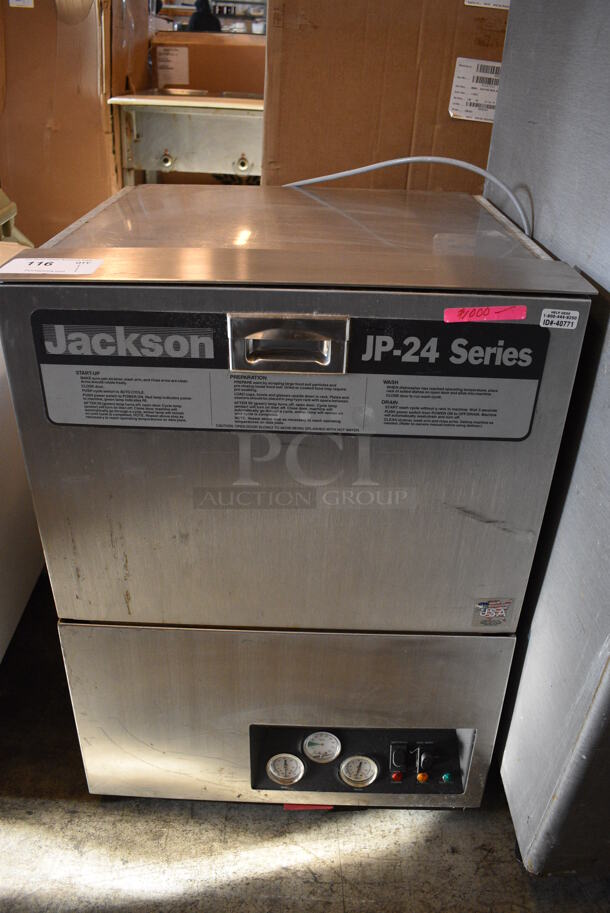 FANTASTIC! Jackson Model JP-24 Series Stainless Steel Commercial Undercounter Dishwasher. 24.5x24.5x33