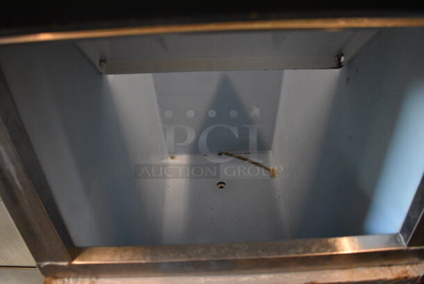 Metal Commercial Ice Machine Bin w/ Poly Flap Lid. 23x34x46.5 - Image 4 of 4