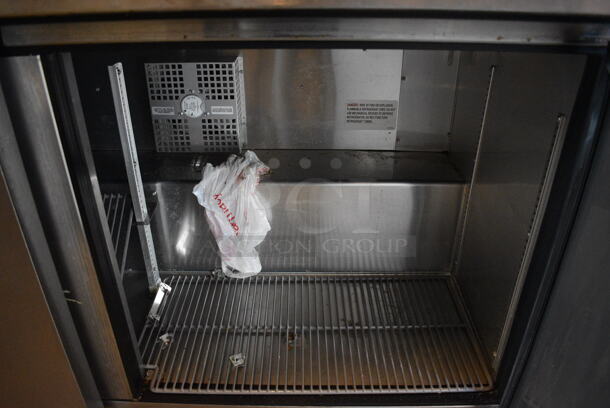 SWEET! 2017 True Model TWT-60-HC Stainless Steel Commercial 2 Door Work Top Cooler on Commercial Casters. 115 Volts, 1 Phase. 60x30x39.5. Tested and Working! - Image 6 of 6