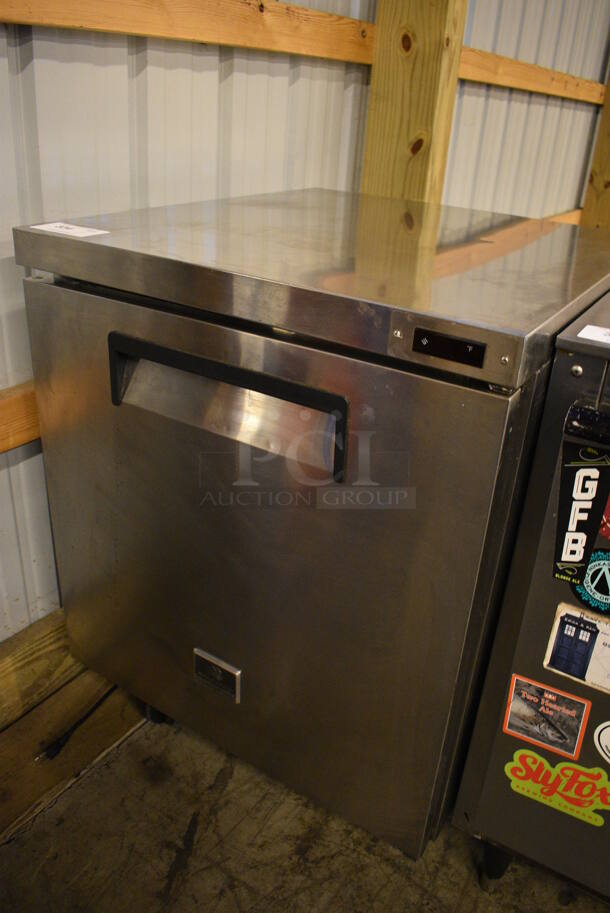 NICE! Kelvinator Model KCUC27R Stainless Steel Commercial Single Door Undercounter Cooler on Commercial Casters. 115 Volts, 1 Phase. 27x29.5x35.5. Tested and Working! - Image 2 of 6