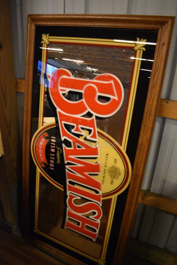 2 Framed Mirrors; Bass & Co Pale Ale and Beamish. Includes 66x1x34. 2 Times Your Bid! - Image 4 of 5