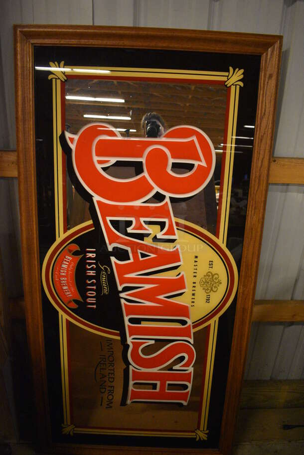 2 Framed Mirrors; Bass & Co Pale Ale and Beamish. Includes 66x1x34. 2 Times Your Bid! - Image 5 of 5