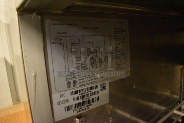 NICE! Kelvinator Model KCUC27R Stainless Steel Commercial Single Door Undercounter Cooler on Commercial Casters. 115 Volts, 1 Phase. 27x29.5x35.5. Tested and Working! - Image 5 of 6