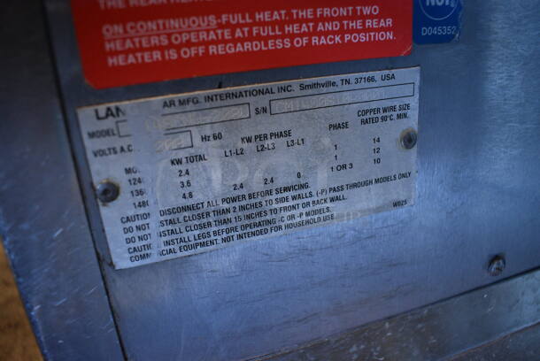 NICE! Lang Model 148EMN-208 Stainless Steel Commercial Electric Powered Cheese Melter. 208 Volts. 48x16.5x22 - Image 9 of 9