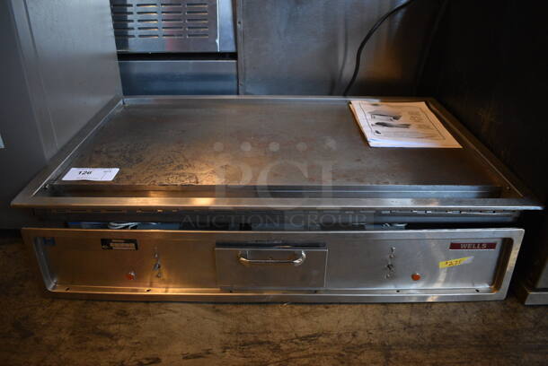 NICE! Wells Model 6196 Stainless Steel Commercial Drop In Electric Powered Flat Top Griddle. Appears To Be New! 208 Volts. 36.5x24x8