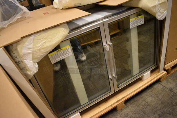 BRAND NEW! Silver King Model SKF48G Stainless Steel Commercial 2 Door Undercounter Freezer Merchandiser. 115 Volts, 1 Phase. 48x30x32. Tested and Working! - Image 3 of 8