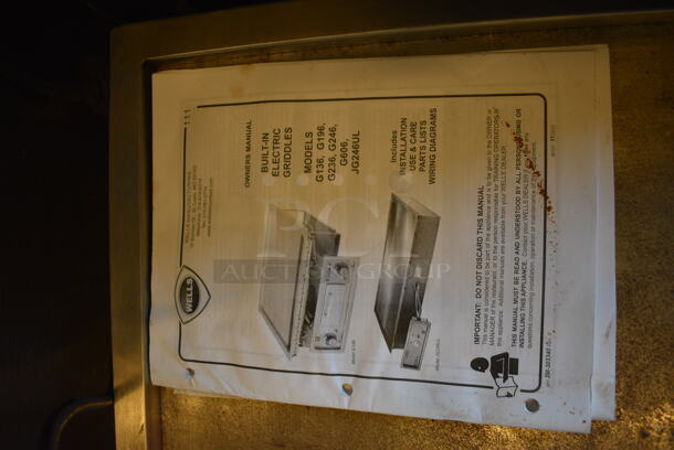 NICE! Wells Model 6196 Stainless Steel Commercial Drop In Electric Powered Flat Top Griddle. Appears To Be New! 208 Volts. 36.5x24x8 - Image 7 of 7
