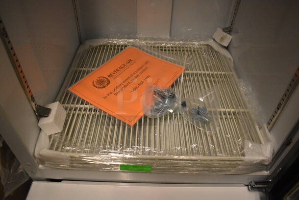 BRAND NEW! Beverage Air Model LV12HC-1-W Metal Commercial Single Door Reach In Cooler Merchandiser w/ Poly Coated Racks. 115 Volts, 1 Phase. 24x24.5x62. Tested and Working! - Image 5 of 6