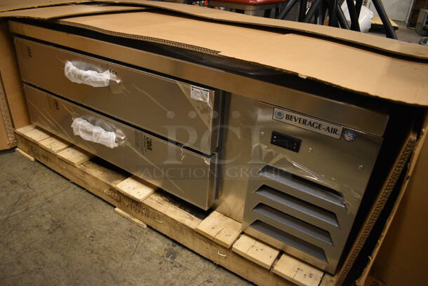 BRAND NEW! Beverage Air Model WTRCS60D-1 Stainless Steel Commercial 2 Drawer Chef Base. 115 Volts, 1 Phase. 60x32x21. Tested and Working! - Image 2 of 7
