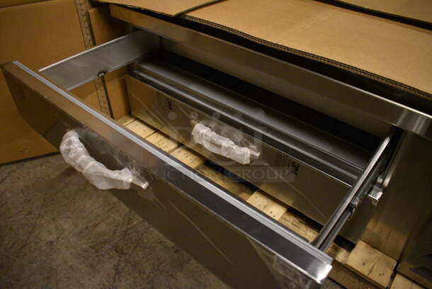 BRAND NEW! Beverage Air Model WTRCS60D-1 Stainless Steel Commercial 2 Drawer Chef Base. 115 Volts, 1 Phase. 60x32x21. Tested and Working! - Image 3 of 7