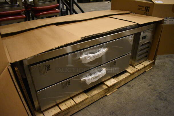 BRAND NEW! Beverage Air Model WTRCS60D-1 Stainless Steel Commercial 2 Drawer Chef Base. 115 Volts, 1 Phase. 60x32x21. Tested and Working! - Image 5 of 7