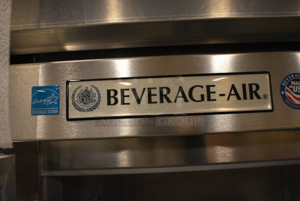 BRAND NEW! Beverage Air Model HRPS2-1S-099-005-059 ENERGY STAR Stainless Steel Commercial 2 Door Reach In Cooler w/ Poly Coated Racks. 115 Volts, 1 Phase. 49x30x79. Tested and Working! - Image 9 of 10