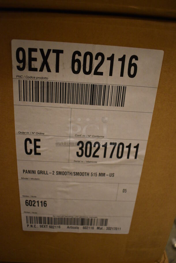 BRAND NEW! Electrolux Model DGSS-20 Stainless Steel Commercial Countertop Electric Powered Double Panini Press. 230 Volts, 1 Phase. 23x18x10 - Image 7 of 9