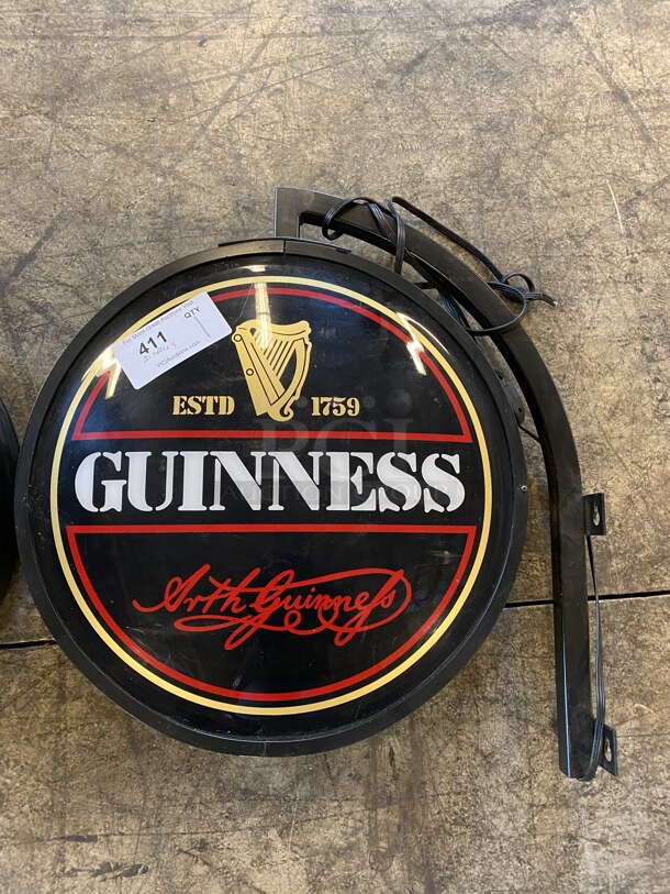 Guinness Sign. 21x4x24