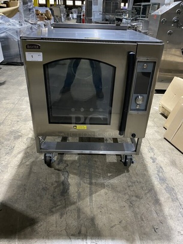 AMAZING! Baxter Commercial Electric Powered Convection Oven! With View Through Door! With Digital Touch Controls! All Stainless Steel! Model ML132512EU! On Casters! Working When Removed!