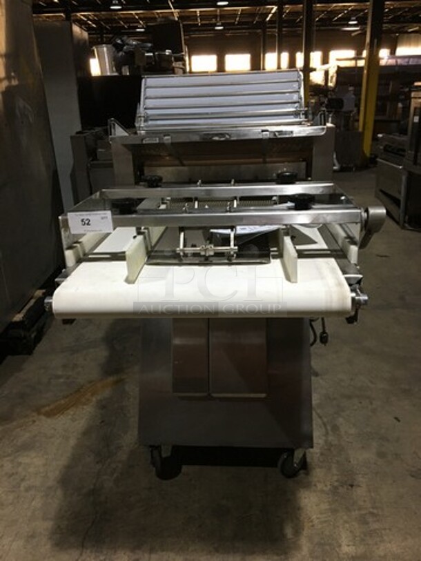 Nice! LVO MFG Commercial Floor Style Bakery Sheeter/Molder! Model SM24 Serial SM2402940123! 120V 1 Phase! On Casters! Working When Removed!