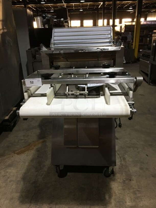 Nice! LVO MFG Commercial Floor Style Bakery Sheeter/Molder! Model SM24 Serial SM2402940123! 120V 1 Phase! On Casters! Working When Removed! - Image 1 of 12
