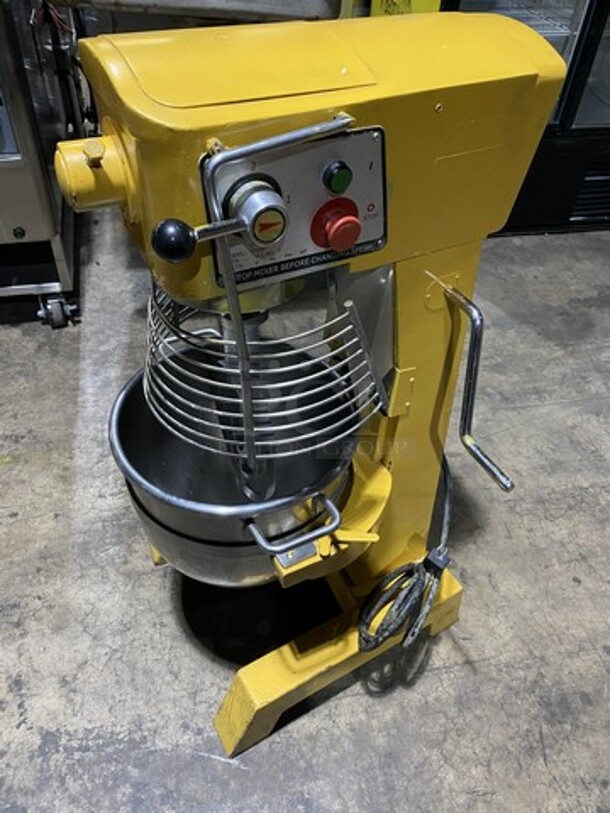 Presto 30 Quart Floor Style Planetary Mixer! With Stainless Steel Bowl & Bowl Guard! With Dough Paddle Attachment! Model SP300A Serial 1610300707! 110V 1Phase! - Image 2 of 9