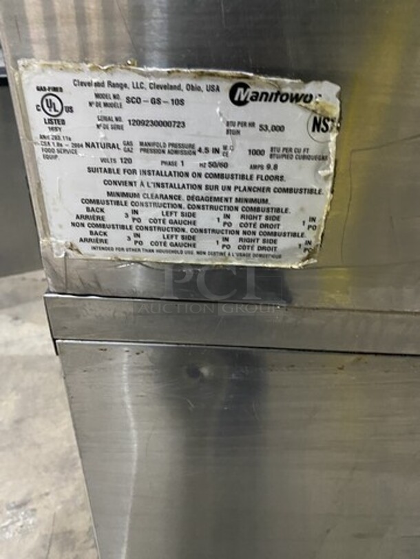 GREAT! Sunfire Double Stacked Natural Gas Powered Convection Ovens! All S.S! With One View Through Door & One Solid Door! Model SCOGS10S Serial 1209230000723! On Commercial Casters! 2 X Your Bid! Makes One Unit! - Image 6 of 10