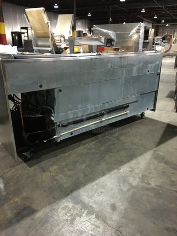 Delfield Commercial Refrigerated Marble Top Pizza Prep Table! With 3 Door Underneath Storage Space! All Stainless Steel! Model 1861PTBM Serial 112642903M! On Casters! - Image 4 of 12